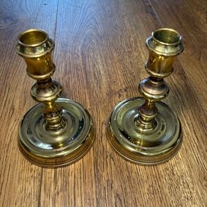 2 Solid Brass Baldwin Candlesticks Heavy Taper Candle Holders 6 Inches Tall